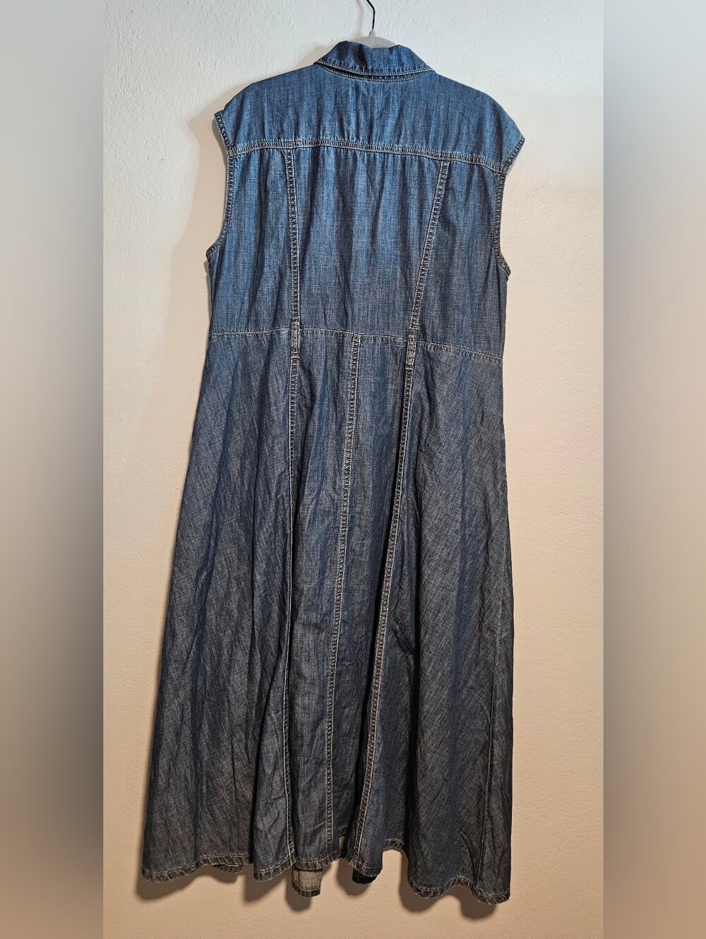 Torrid Sleeveless Trucker Blue Denim Button-Front Maxi Dress  Size Large NWOT - Picture 3 of 11